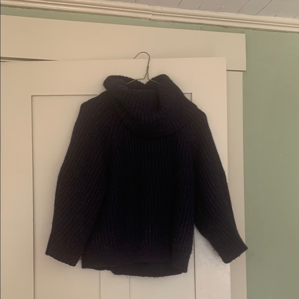 Women's Navy Cowl Sweater